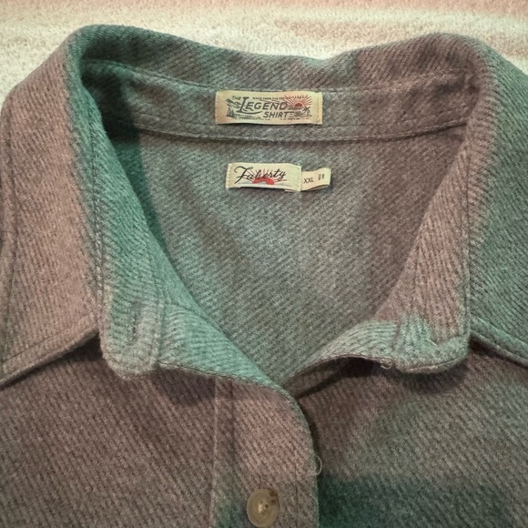 Faherty Heather Gray Button Down Shirt - Picture 2 of 6